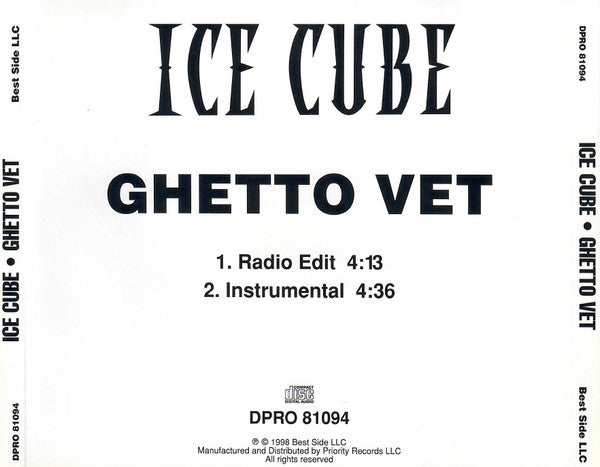 Ice Cube ‎– Ghetto Vet