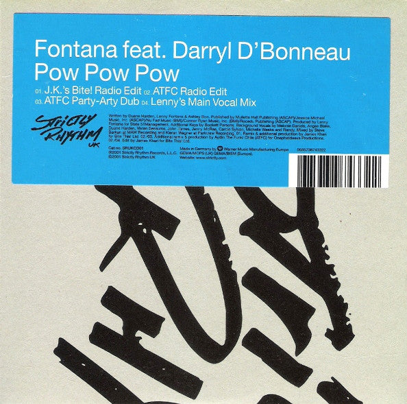 Fontana Feat. Darryl D'Bonneau ‎– Pow Pow Pow