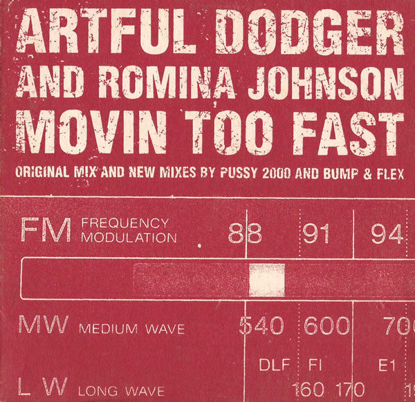 Artful Dodger And Romina Johnson ‎– Movin Too Fast