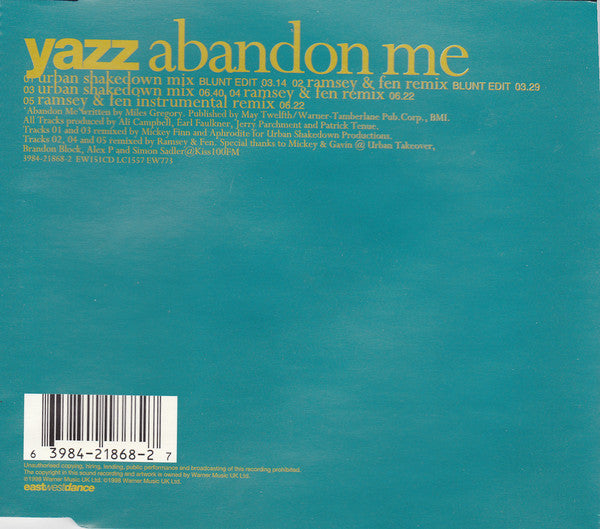 Yazz ‎– Abandon Me